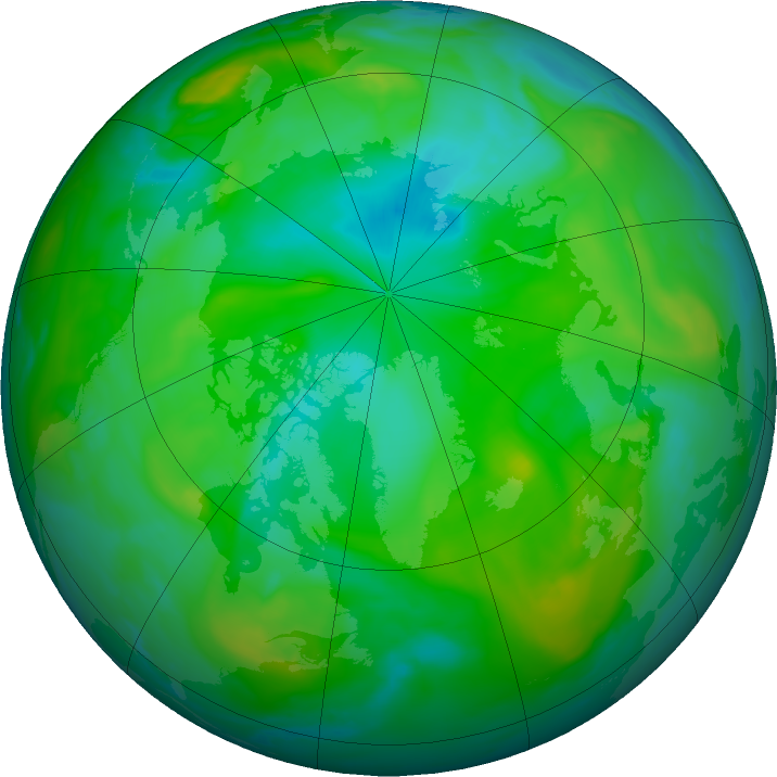 Arctic ozone map for 10 August 2019